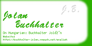 jolan buchhalter business card